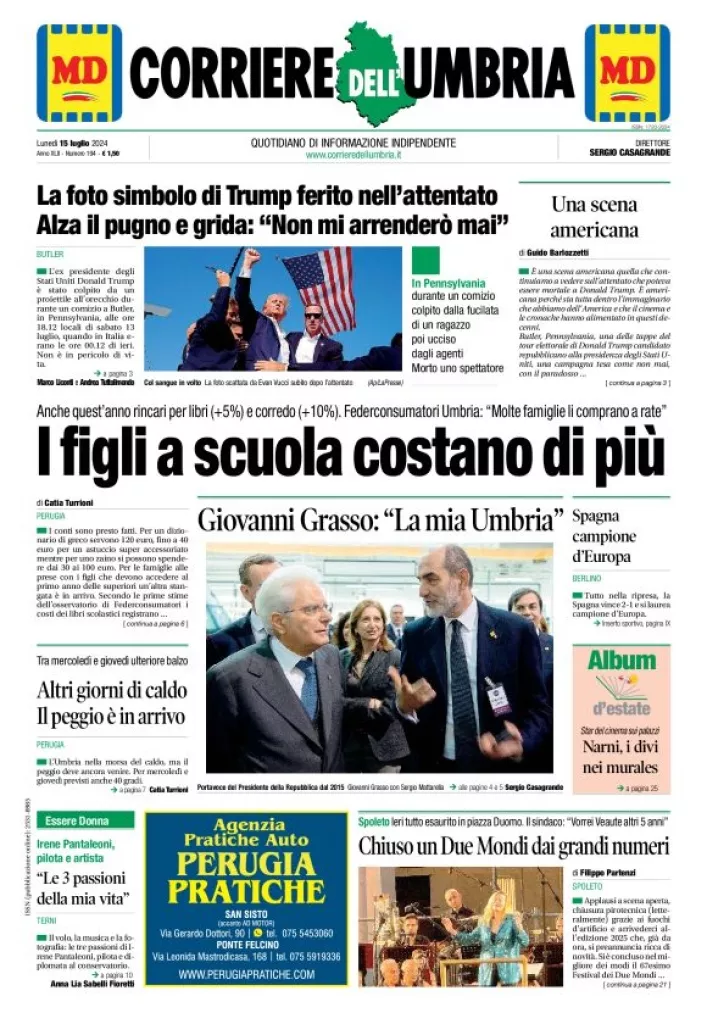 Prima-pagina-corriere umbria-del-2024-07-15